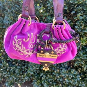 SOLD!! perfect condition vintage juicy couture mega rare purple shoulder bag w